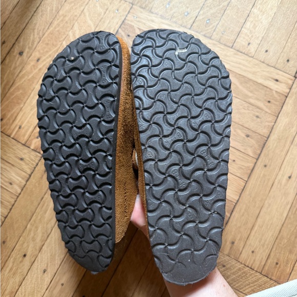 Birkenstock Boston Tan Suede Shearling Lined Footwear - Picture 4 of 5